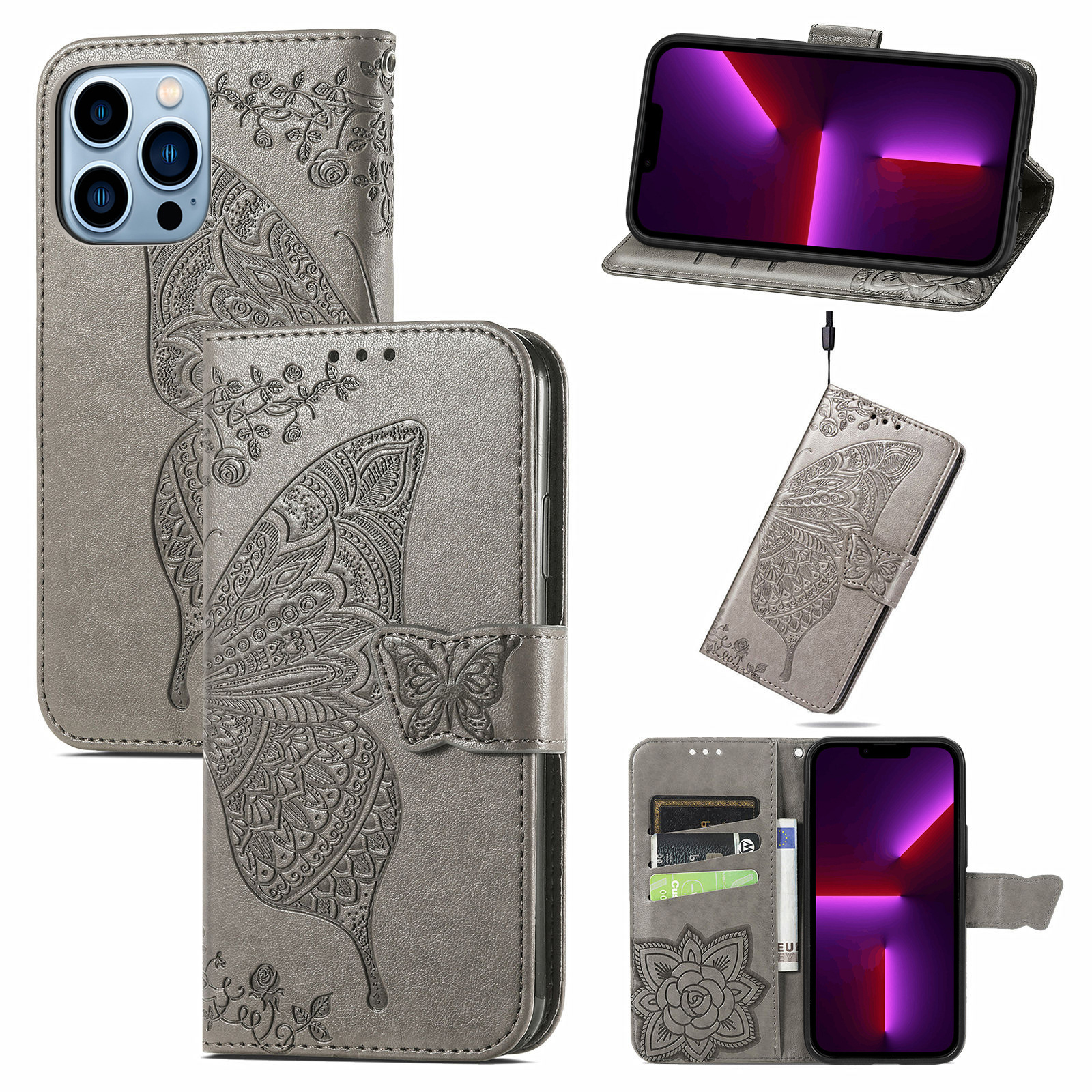 For Apple 18Pro phone leather case flip iPhone17 phone case embossed XR leather protective case
