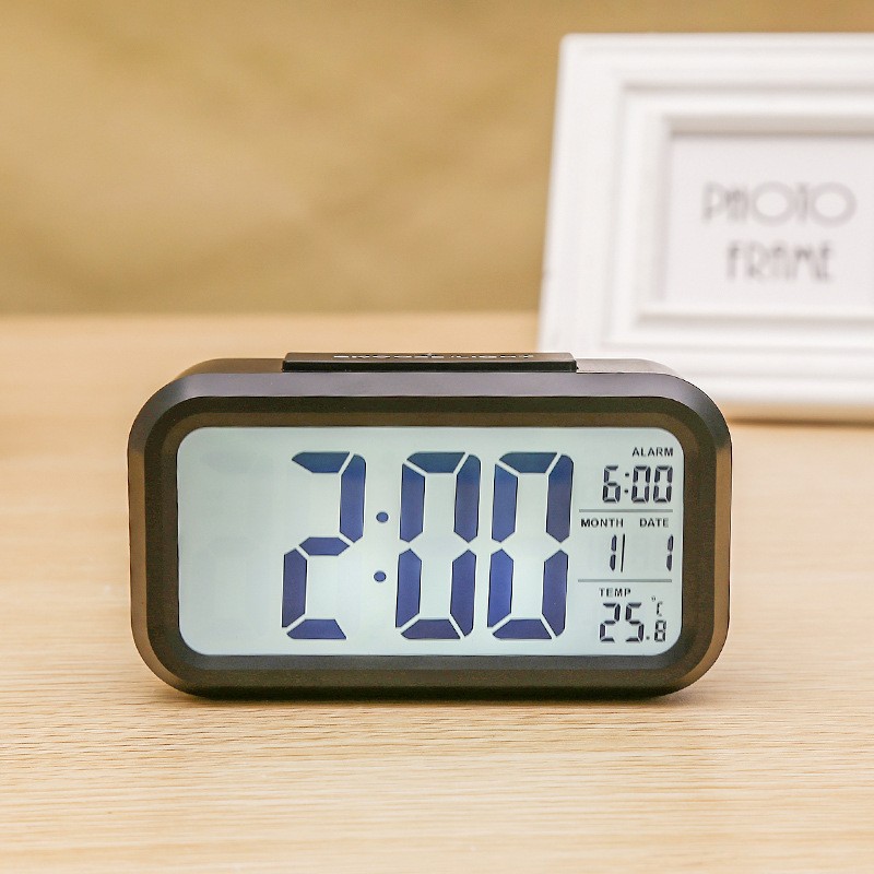 Electronic alarm clock light-sensing alarm clock student special luminous desktop student alarm clock with voice desk clock