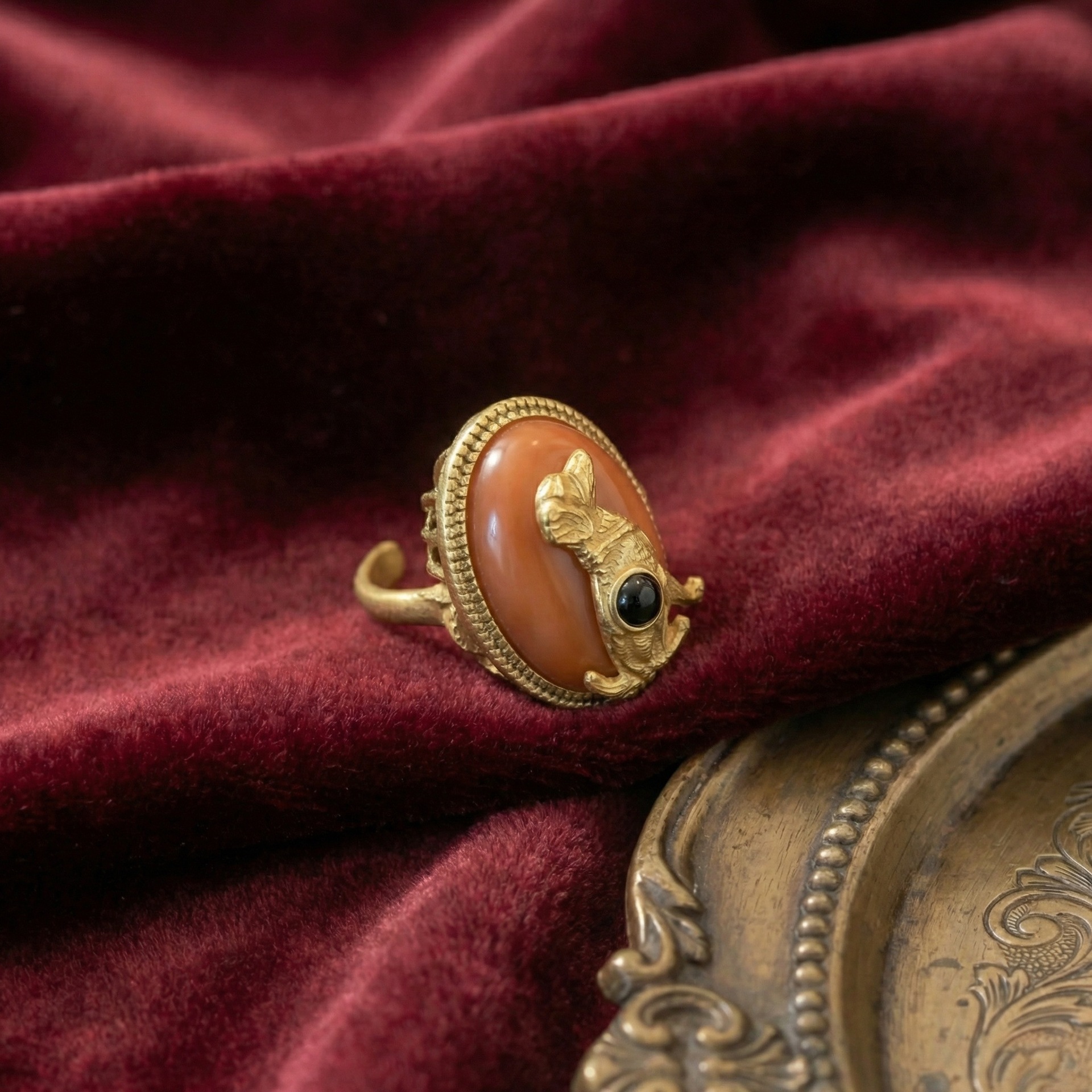 Qingdao vintage palace style twelve zodiac earring necklace ring set accessories women