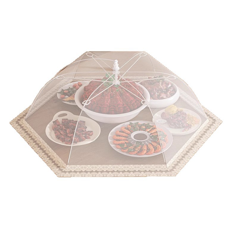 Food Cover Home Dining Table Meal Leftover Cover Anti-Fly 2025 New Cover Dish Dust-Proof Food Cover Foldable