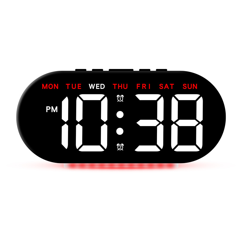 Innovative Atmosphere Lamp LED Large Character Digital Clock Date Table Clock Multifunctional Digital Alarm Clock GH8033