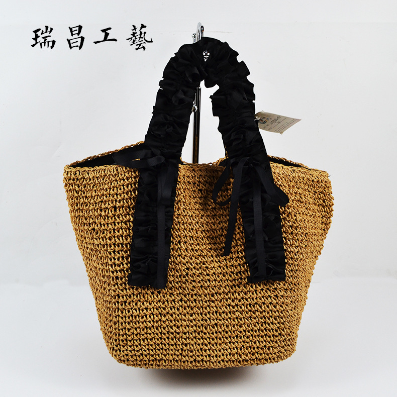 Laizhou paper rope woven bag, simple handmade woven women's bag