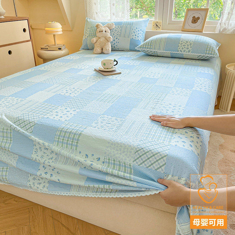 抗菌款-蓝色花园【A类抗菌升级孕婴可用】 · 床单单件-120x230cm【适合0.8-0.9m床】