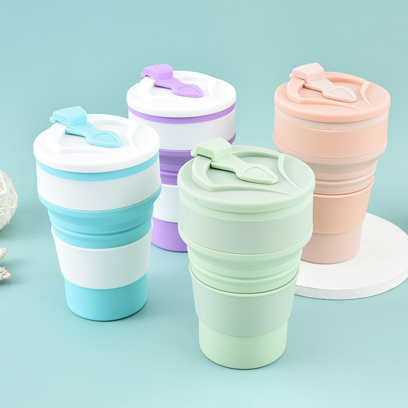 Silicone Water Cup Outdoor Portable Cup Folding Travel Telescopic Cup Foldable