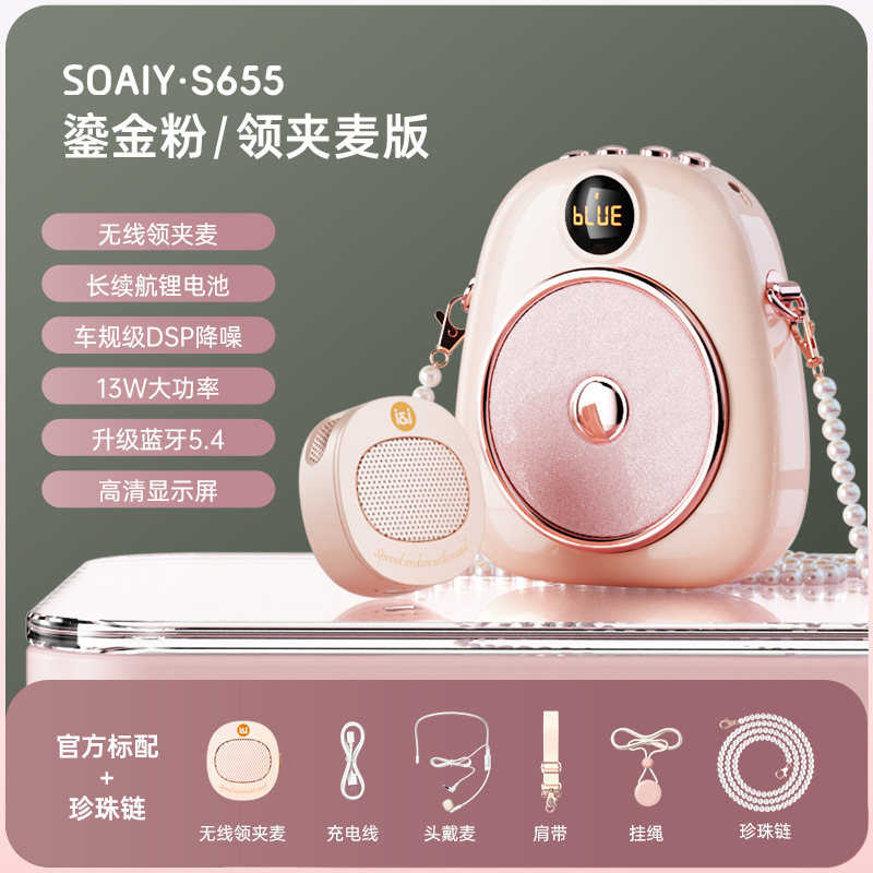 SOAIY S655 Mini Amplifier for Teachers Special Microphone Teacher Class Lecture Tour Guide Headset