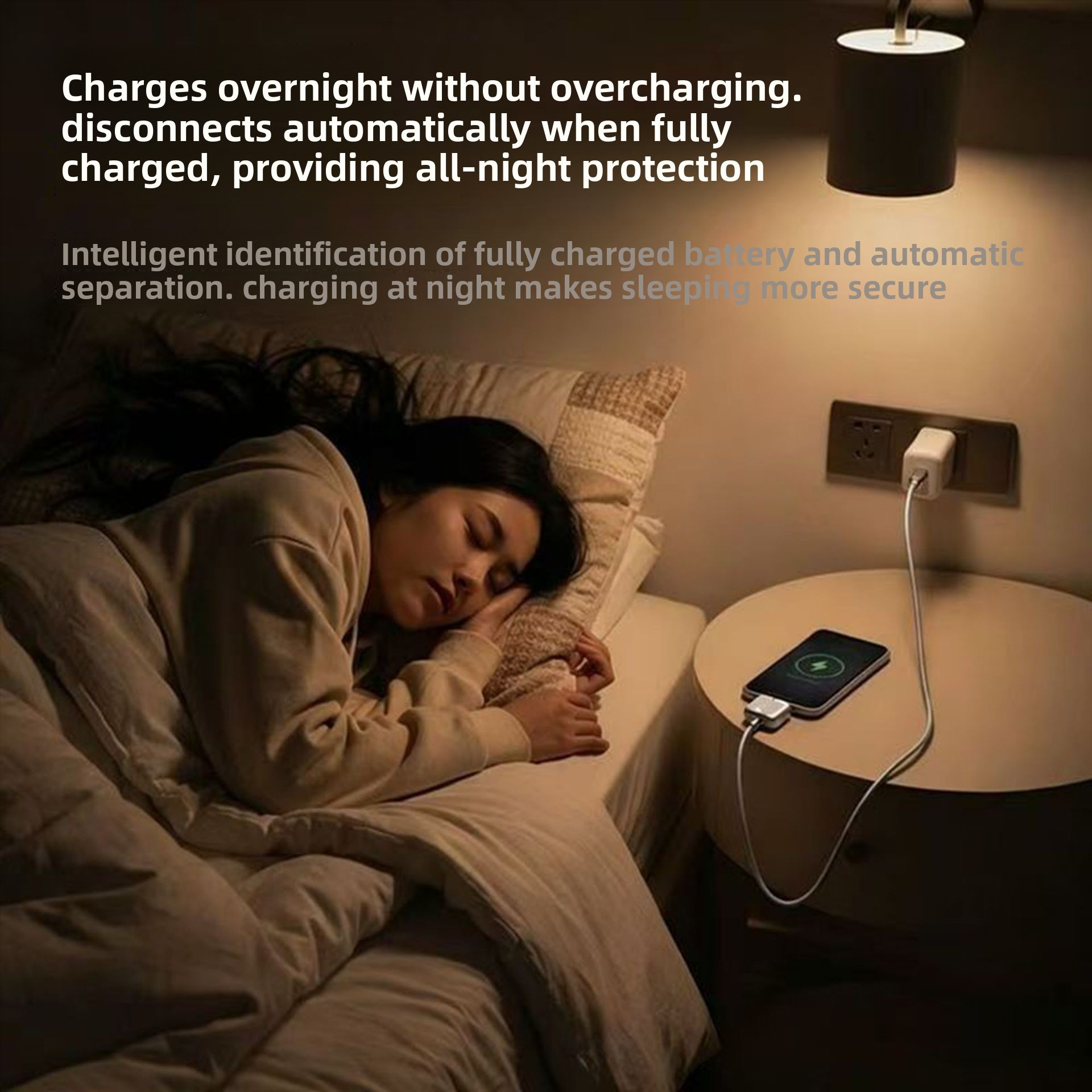 Full charge separator intelligent power-off pull-out charger compatible with Apple Huawei Type-C mobile phone tablet computer