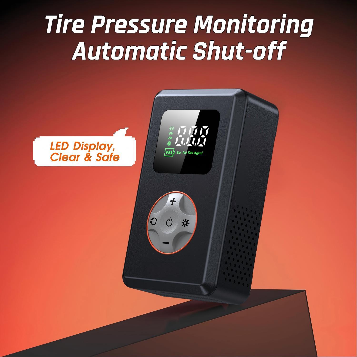 Mini Portable Bicycle Electric Vehicle Tire Inflator Pump Handheld Wireless Charging Vehicle-Mounted Inflator Pump