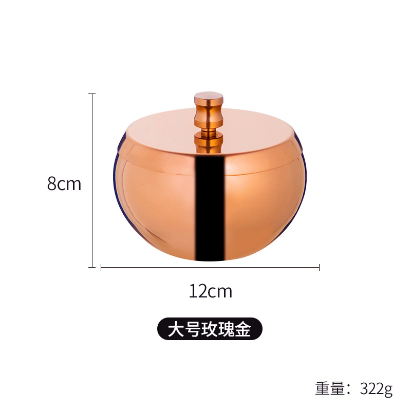 New Metal with Lid Windproof Home Stainless Steel Ashtray Thickened Large Office Bar Use