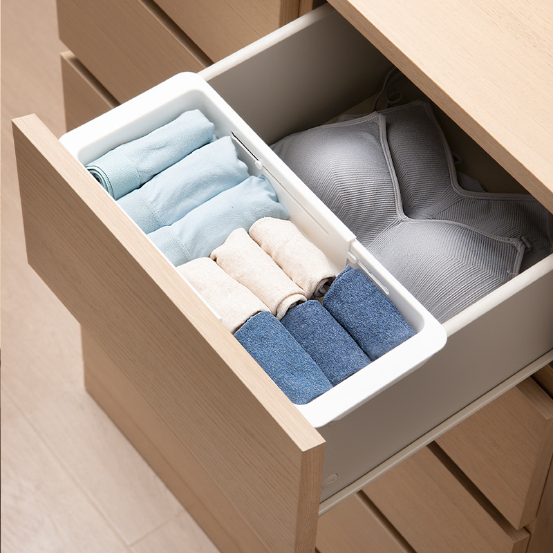 Drawer Expandable Storage Box, Built-in Storage Box, Cabinet Layered Storage Basket, Shelf Organizer, Kitchen Utensil Storage Box