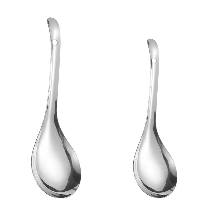 304 stainless steel Chinese rice spoon, thickened large spoon, serving spoon, household electric rice cooker rice and soup spoon