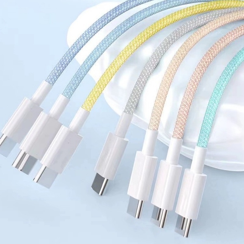 PD 60W Fast Charging Data Cable for Apple 15 Plus Braided Cable iPhone 15 Pro MAX 48 Braid Charging