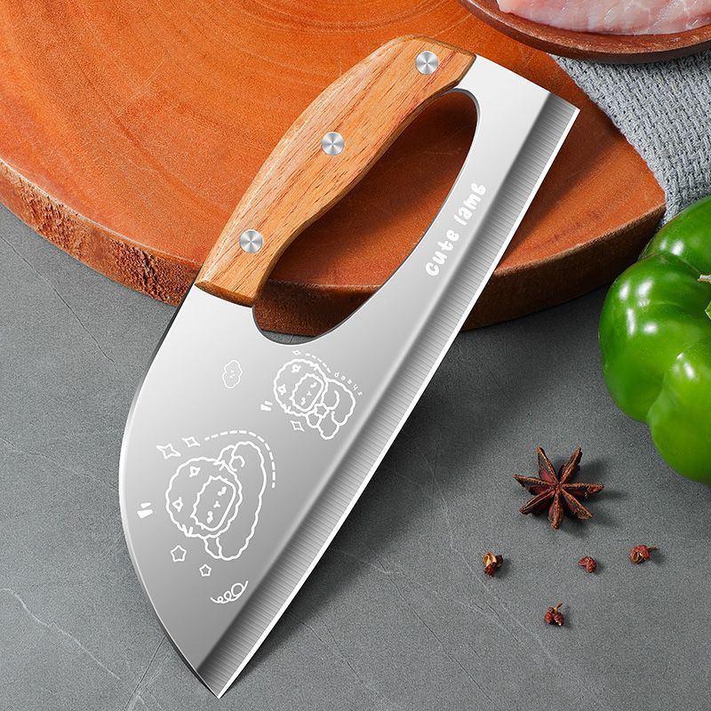 Effort-saving slicing knife, household ultra-sharp new-style vegetable knife, stainless steel with wooden handle