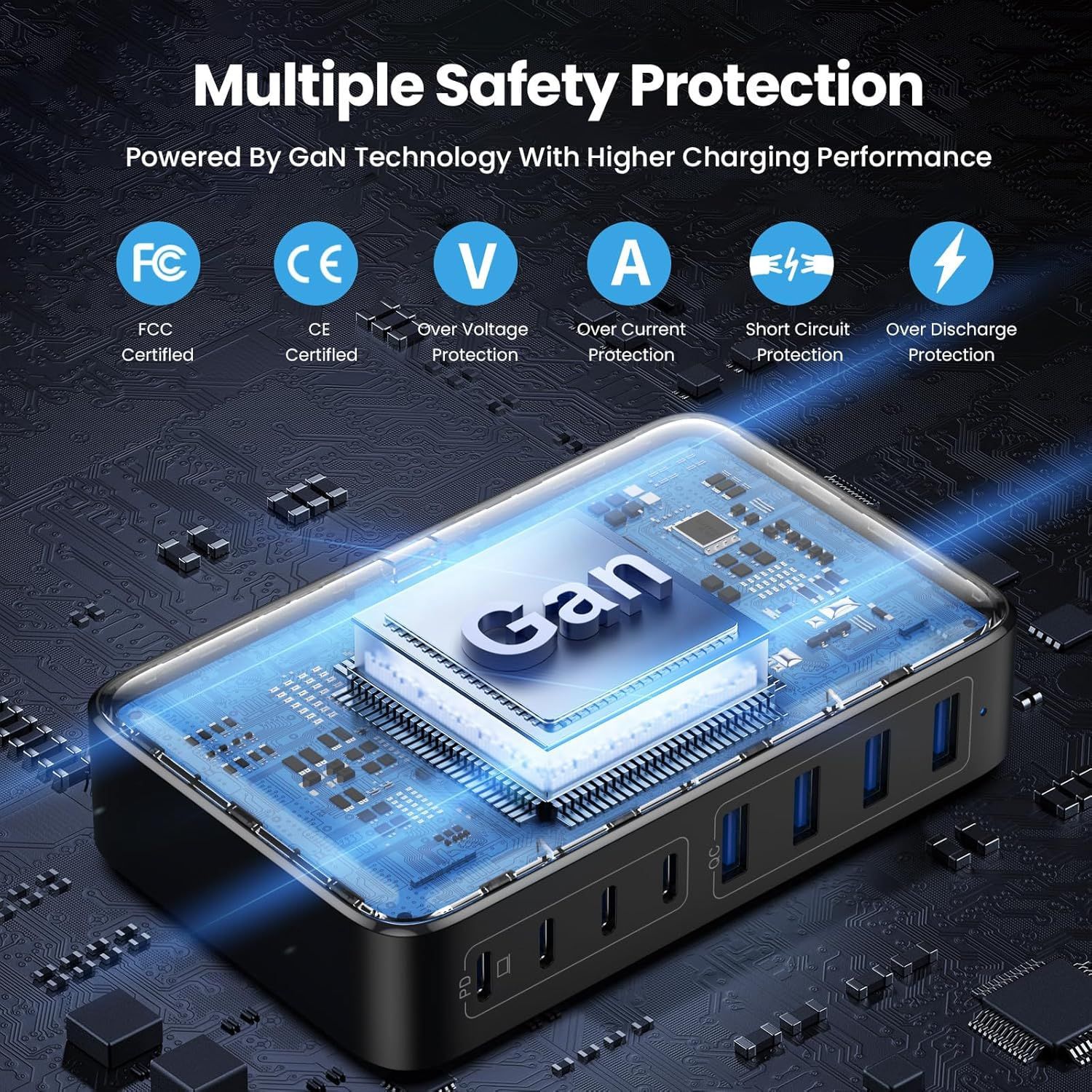 Strictly Selected 200W GaN Charger 20V5A High Power Mobile Phone Tablet Laptop Universal Desktop Charging Station