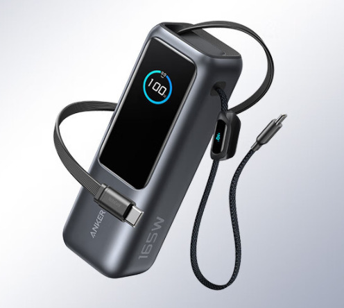 ANKER Zolo Anker 165W Dual Cable Power Bank Fast Charging 25000mAh Mobile Power A1695