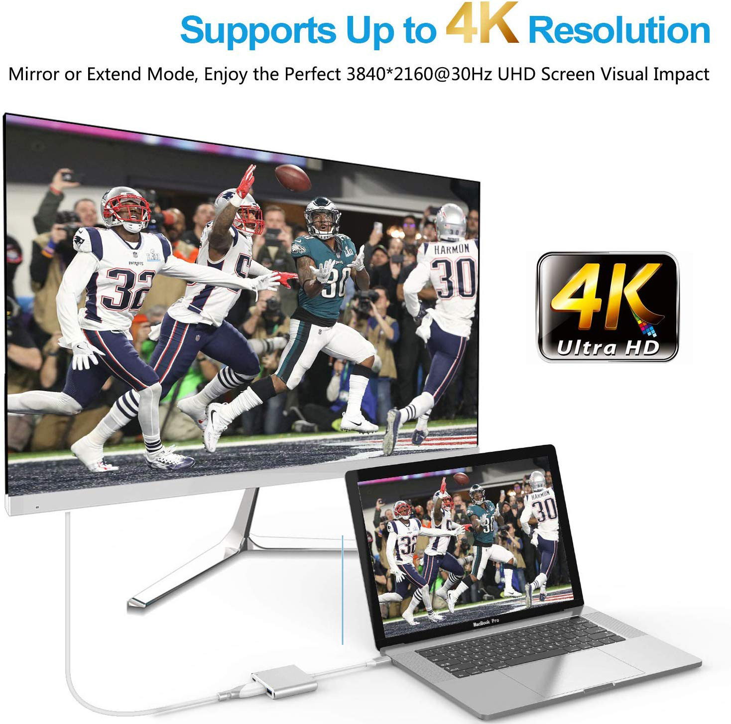3-in-1 Docking Station Type-C to HDMI 4K Multi-function Converter USB 3.0 Supports Multi-port Conversion