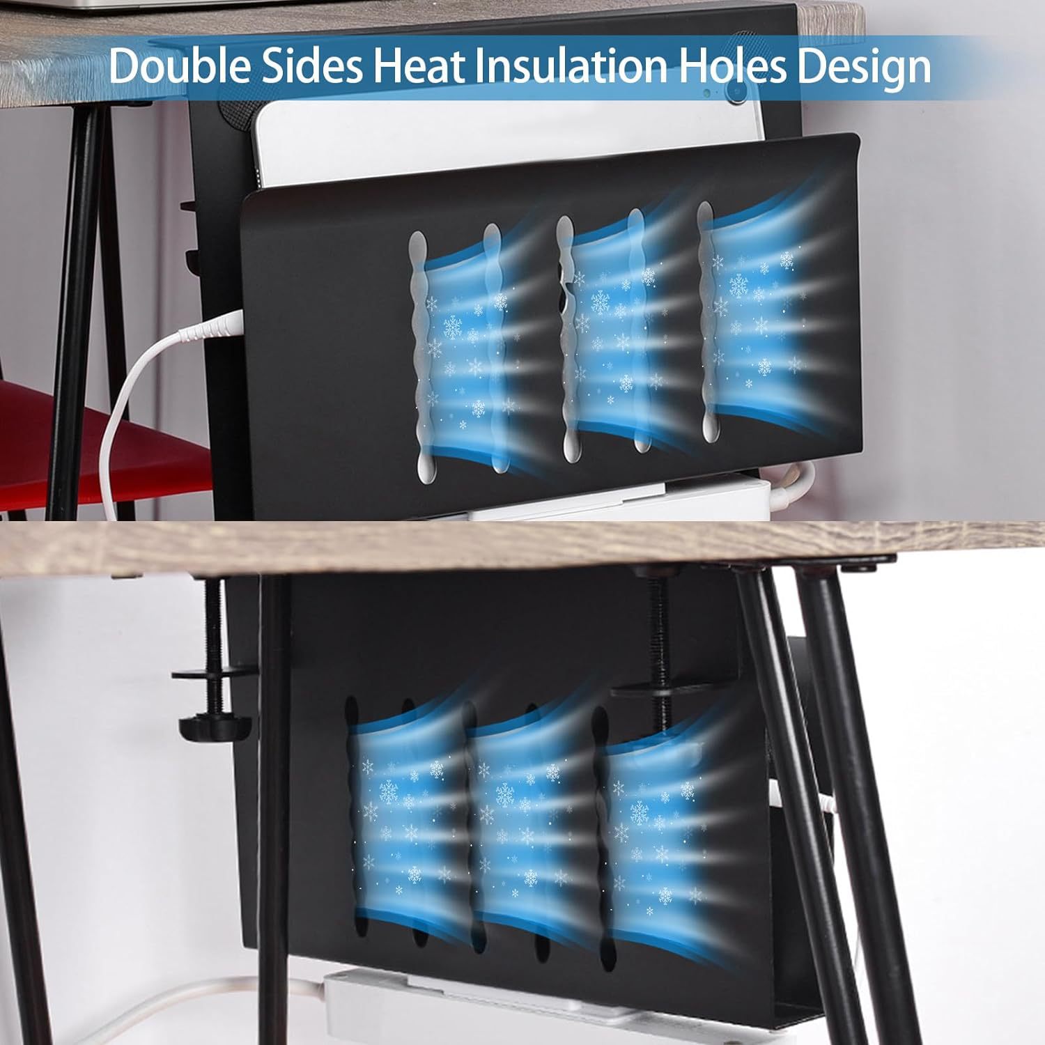 Multifunctional vertical laptop cooling stand, desktop mobile phone tablet universal storage stand