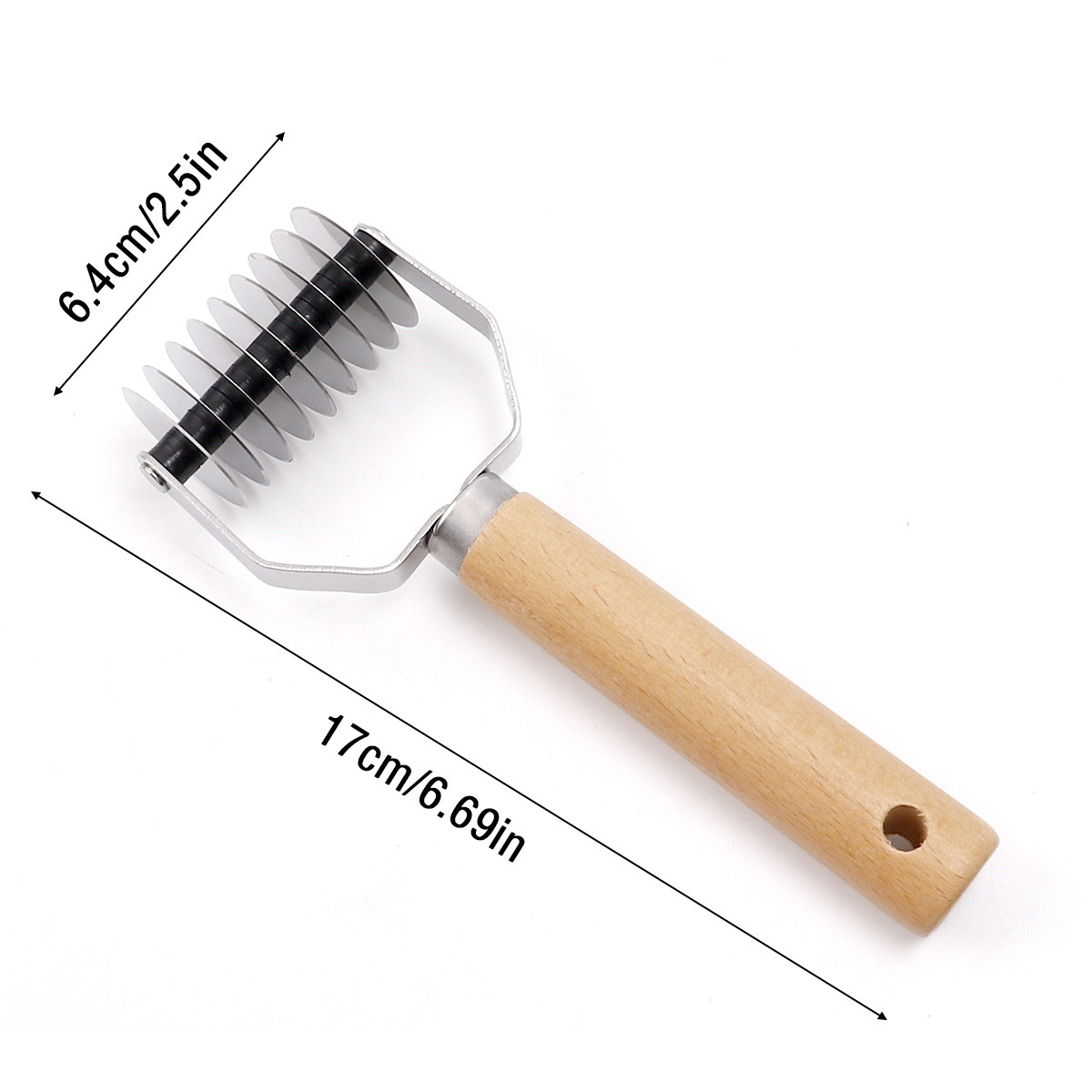 Stainless Steel Pizza Dough Roller Knife Rolling Needle Pricker Western Pastry Dough Mesh Knife Grid Lace Baking Tool