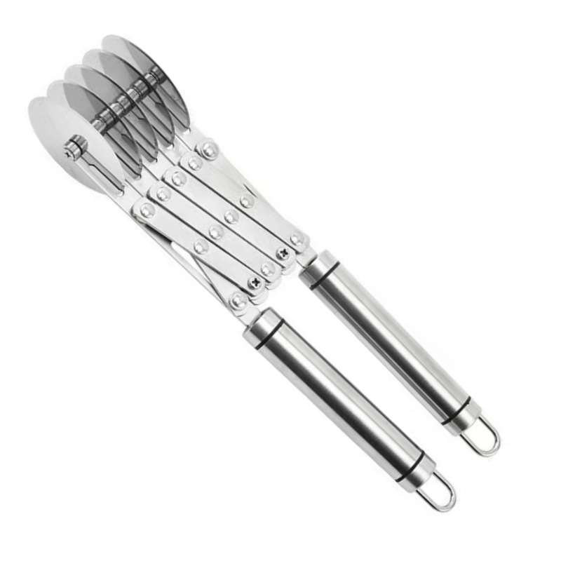 Stainless Steel Multi-Wheel Dough Cutter Pizza Wheel Knife Danish Pastry Knife Kitchen Pie Cutter