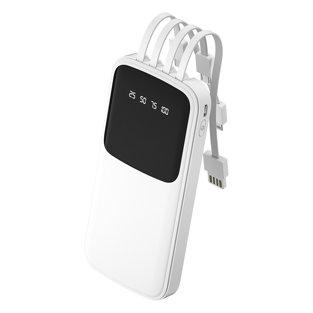 3c certified cable power bank 10000mAh 5V2A ultra-thin compact portable 20000mAh mobile power supply