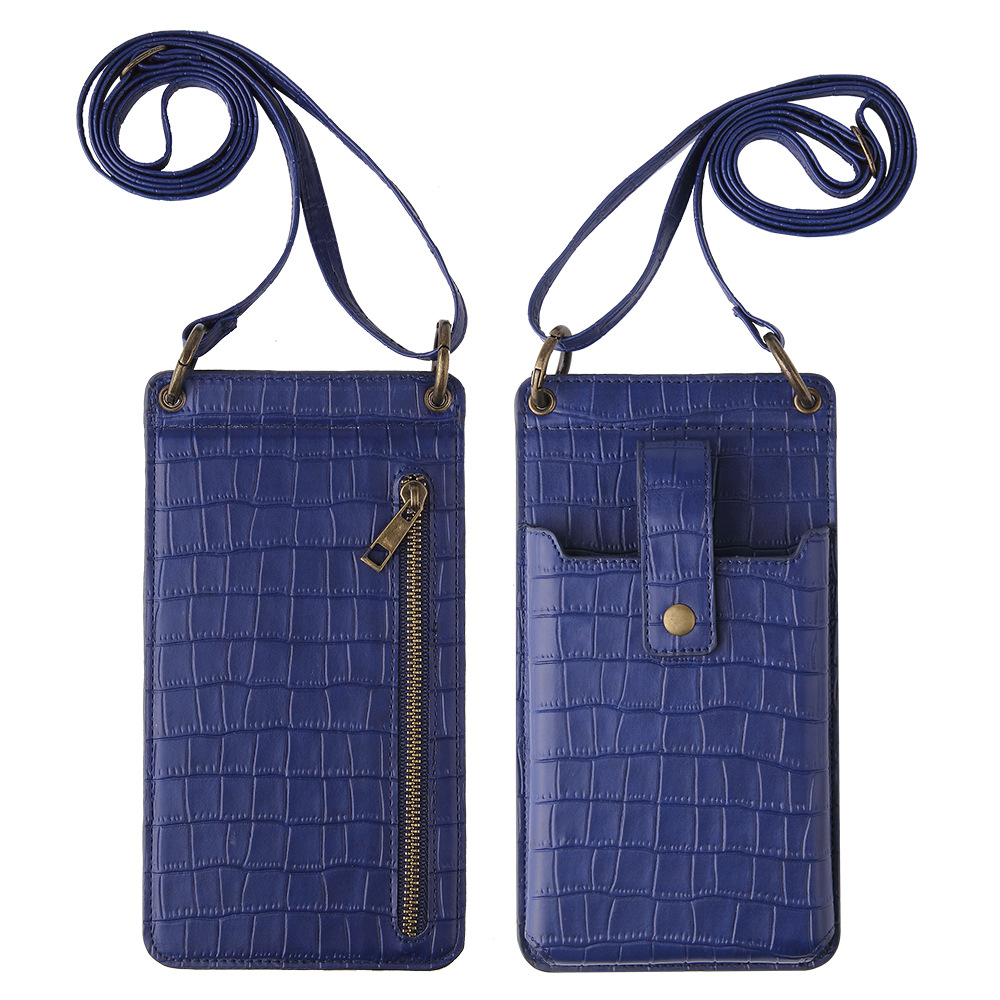 New multifunctional crossbody small bag for women, mini single shoulder crocodile texture coin purse
