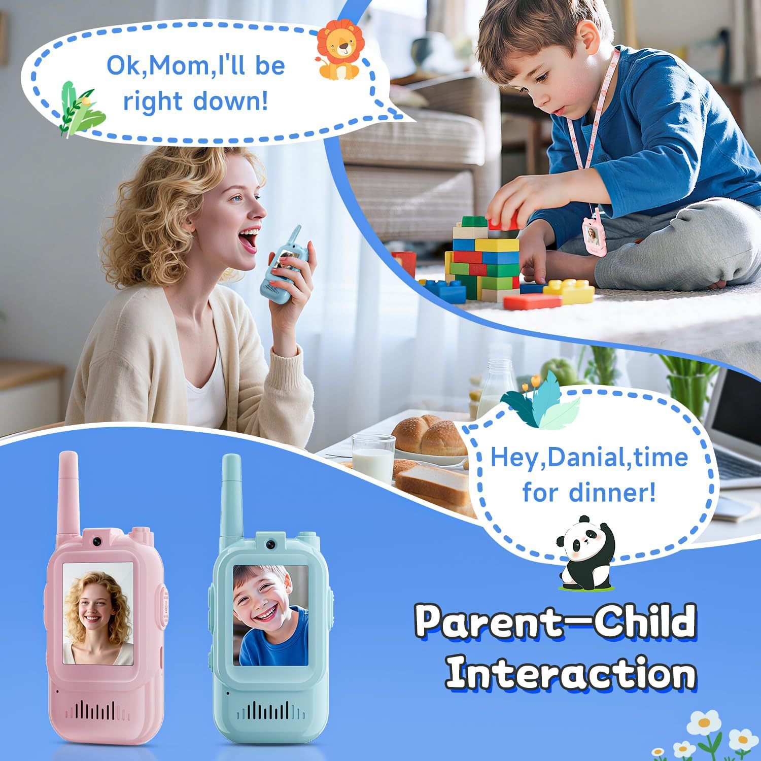 Children's video walkie-talkie face-to-face communication without SIM card, HD call, birthday gift, fun parent-child toy