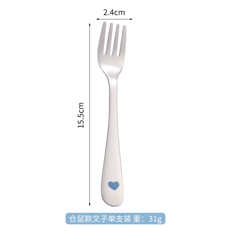 304 stainless steel cartoon spoon baby food spoon infant cute spoon baby learning to eat feeding spoon children's spoon