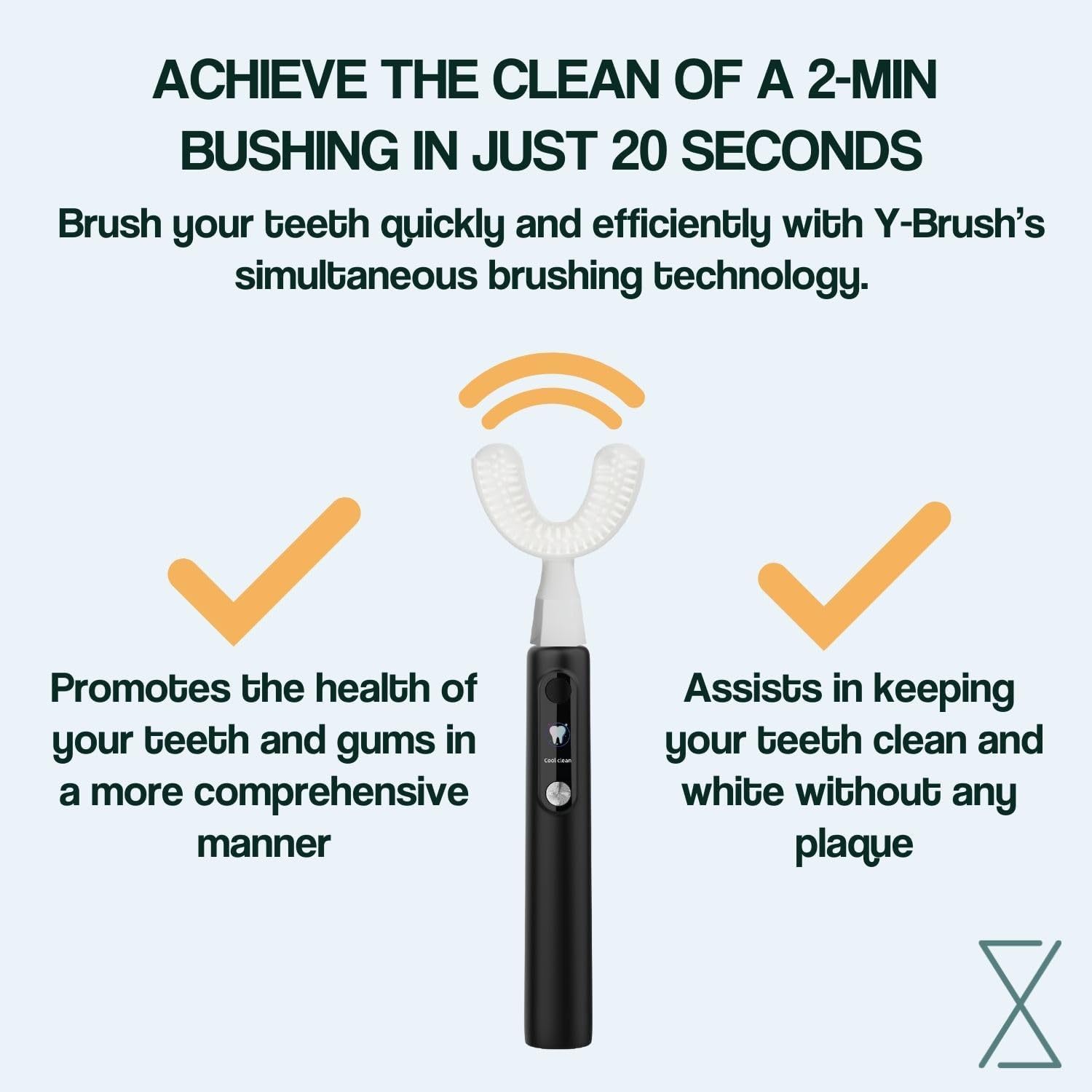 New Y-shaped Electric Toothbrush 2-in-1 Electric Toothbrush Teeth Cleaning Device