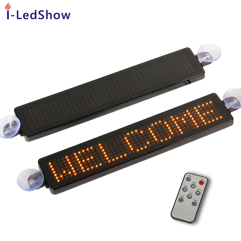 LED In-Car Strip Display, English-Language Remote-Controlled Advertising Screen, Rear Window LED In-Car Display