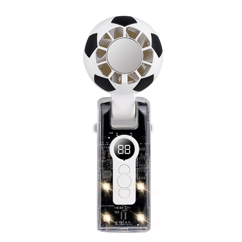 2026X68 Football Handheld Fan 199-Speed Portable USB Mini Fan Small Fan