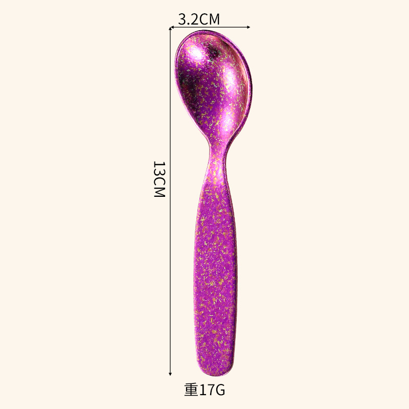 Children's spoon fork pure titanium storage feeding spoon household cute baby cutlery set soup spoon pure titanium small spoon