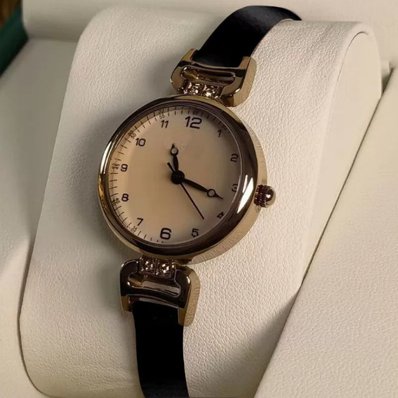 Style belt women's quartz wristwatch digital watch women's simple live streaming