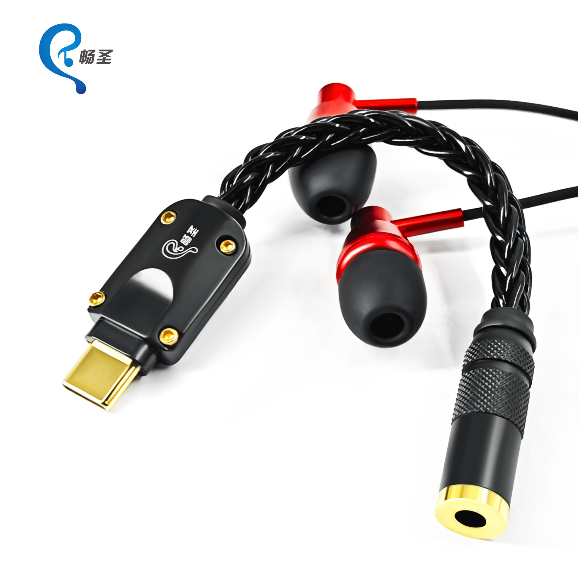 Type-C silver-plated OTG decoding cable HIFI decoding small tail CX31993 chip portable decoding earphone