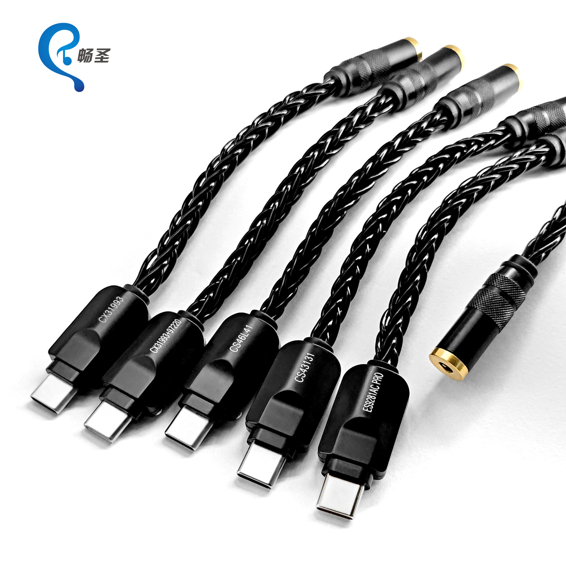 Type-C silver-plated OTG decoding cable HIFI decoding small tail CX31993 chip portable decoding earphone