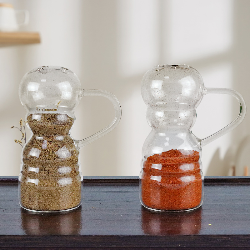 High borosilicate kitchen seasoning box set, oil vinegar bottle, sesame oil bottle, seasoning bottle, kitchen supplies