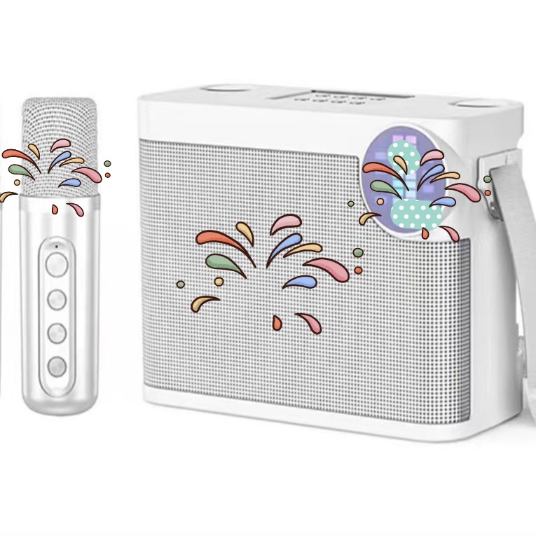 YS210 Handheld K歌 Bluetooth Speaker Phone Wireless Microphone USB Portable KTV Outdoor 203 Bluetooth Speaker