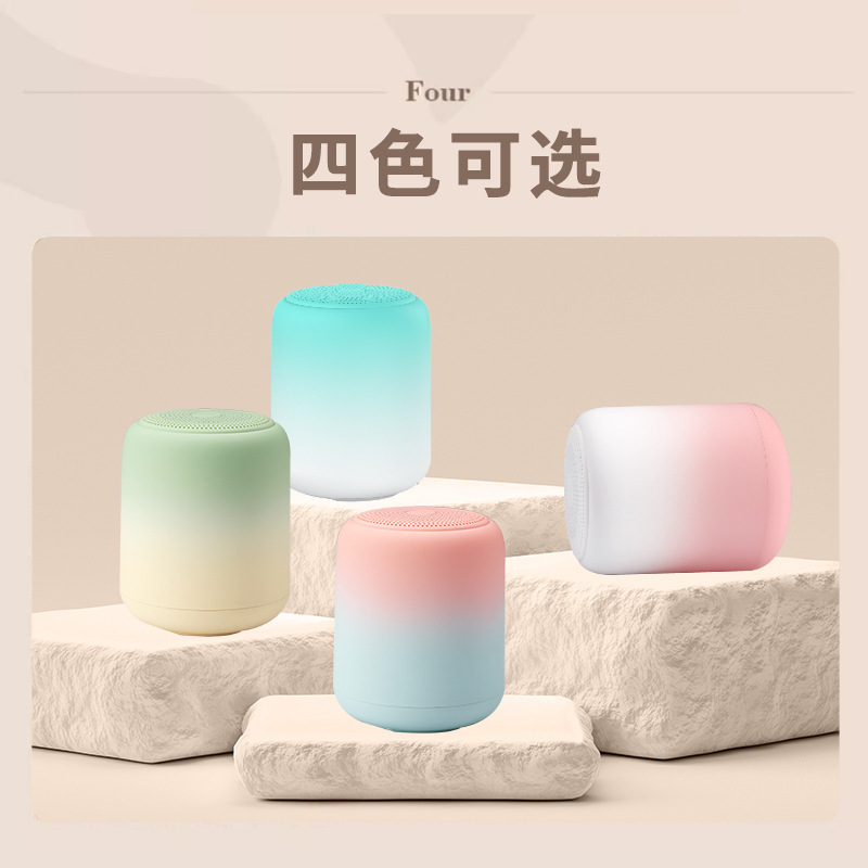New 2025 Gradient Color Cartoon Girl Wireless Bluetooth Speaker Outdoor Convenient bTS-08 Bluetooth Speaker Gift