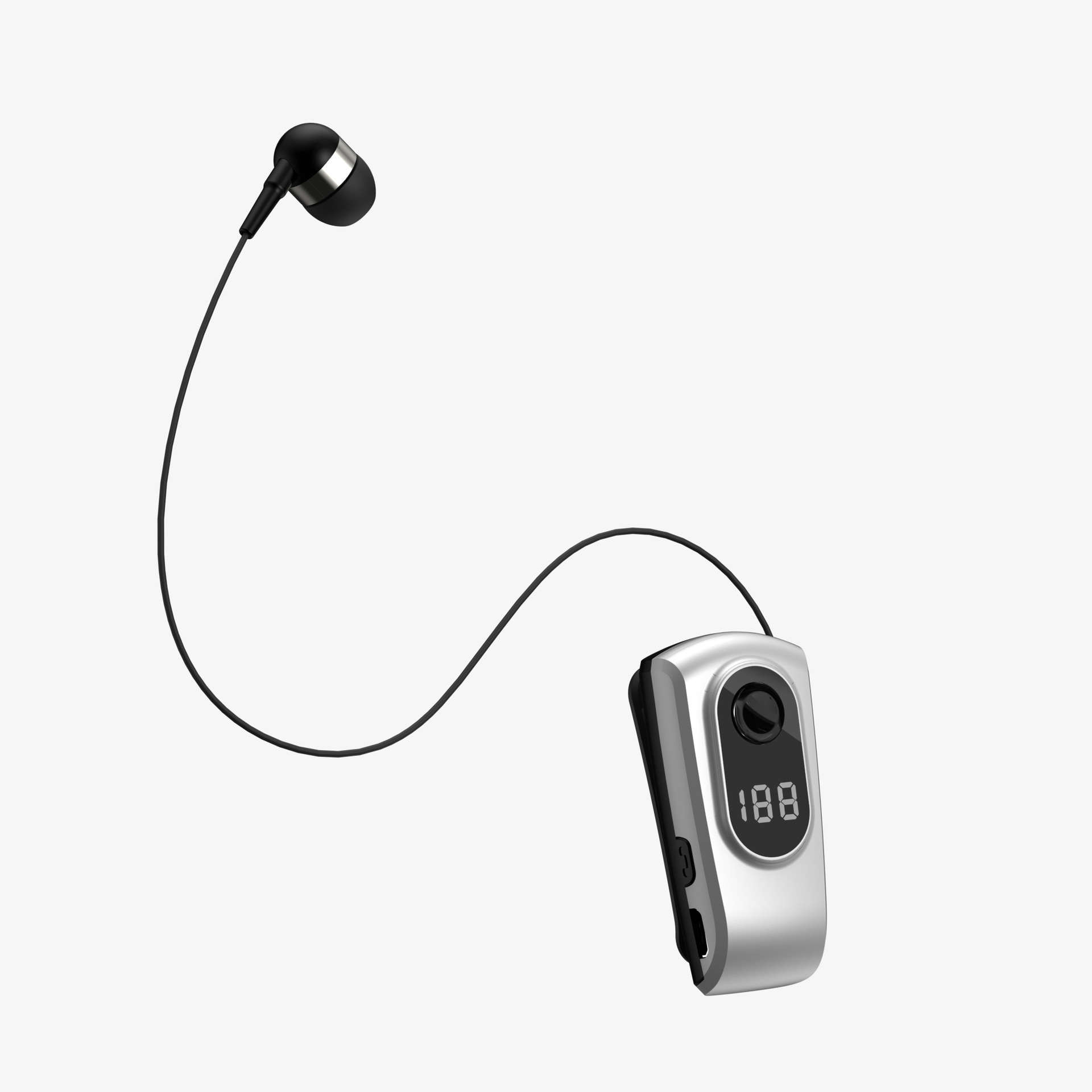 Q5 clip-on wireless Bluetooth headset large capacity long battery life 2025 new one-key retractable cable