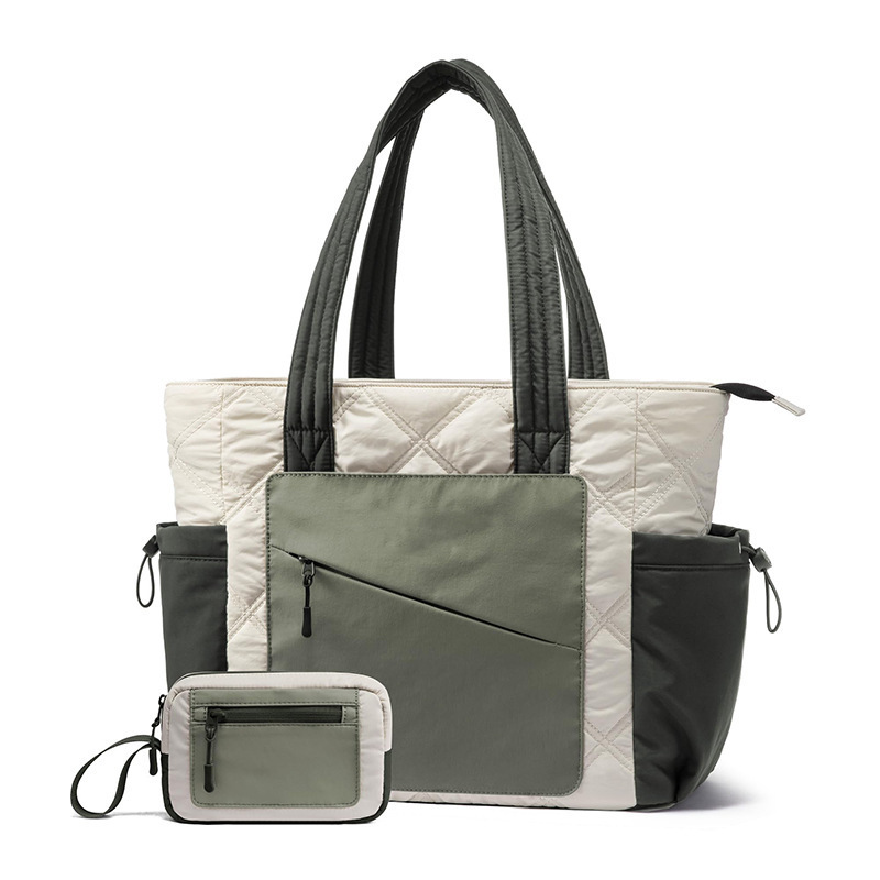 Women's Handbag with Zipper Puffer Handbag, Travel Quilted Nurse Bag, Carry Bag for Women