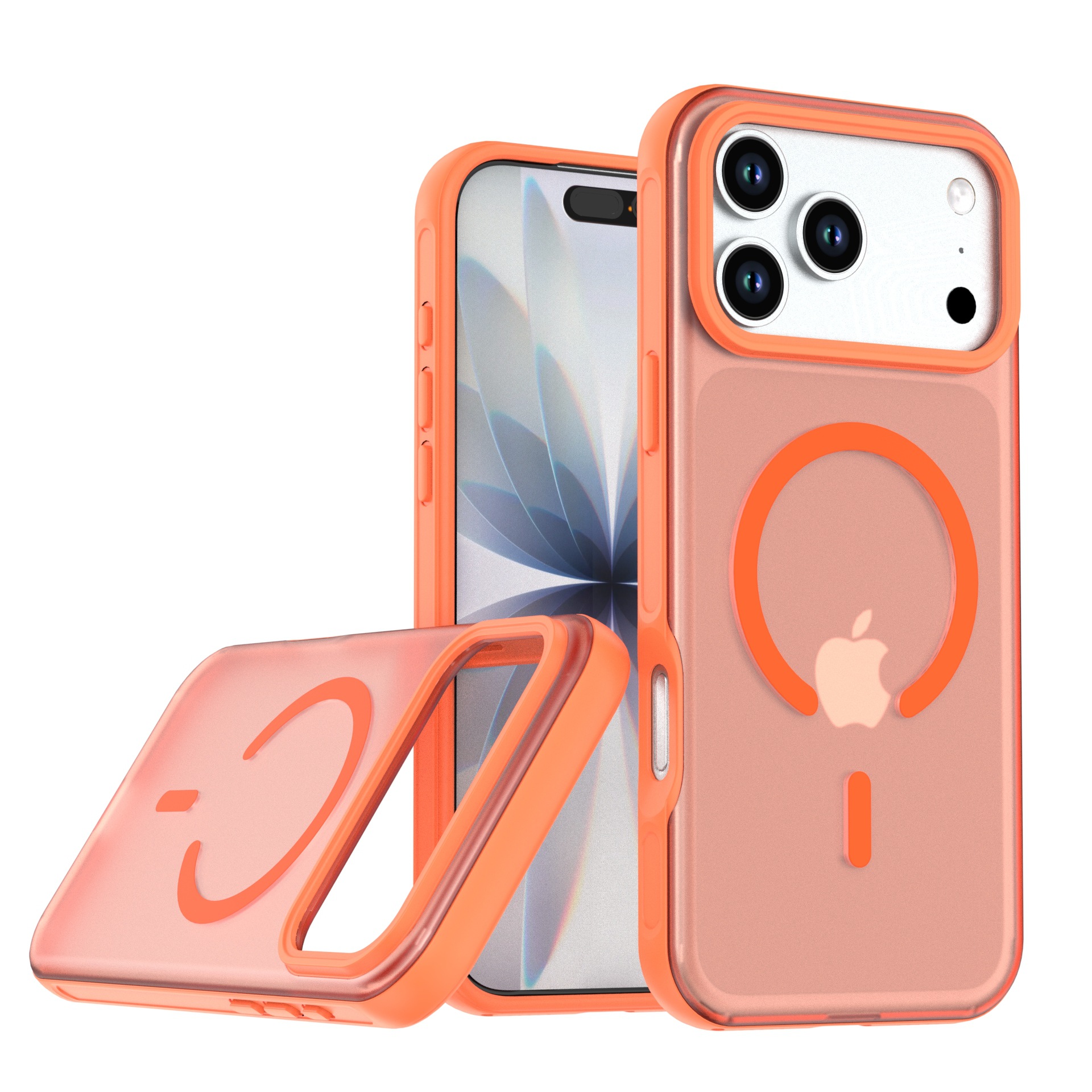 Applicable iPhone 17 Pro Max fulcrum case Apple 16 matte frosted 360 rotating bracket magnetic phone case