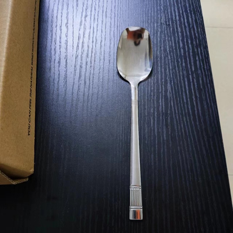 Stainless Steel Spoon Lantern Spoon Household Gold Long Handle Dessert Spoon Ice Cream Spoon Restaurant Soup Spoon