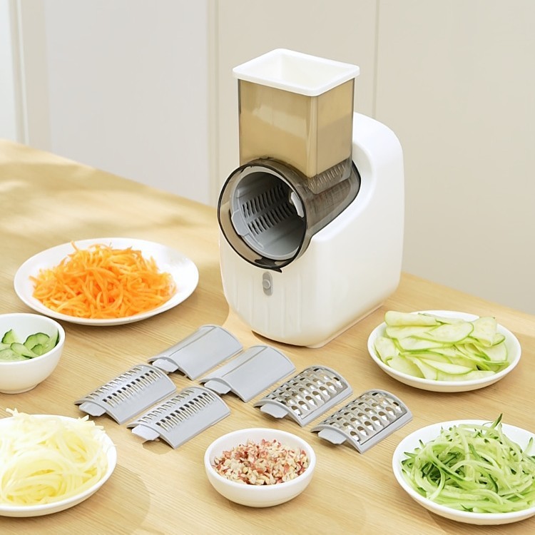 Electric Vegetable Cutter Home Multi-Function Roller Cutter Commercial Automatic Wireless Slicing Shredding Machine