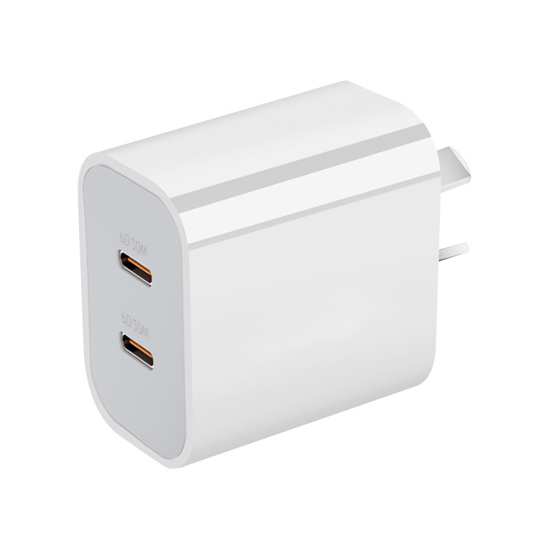 Dual PD40W Charger Applicable Apple Phone Charging Head 20W Dual TYPE-C Fast Charging Head US EU UK AU
