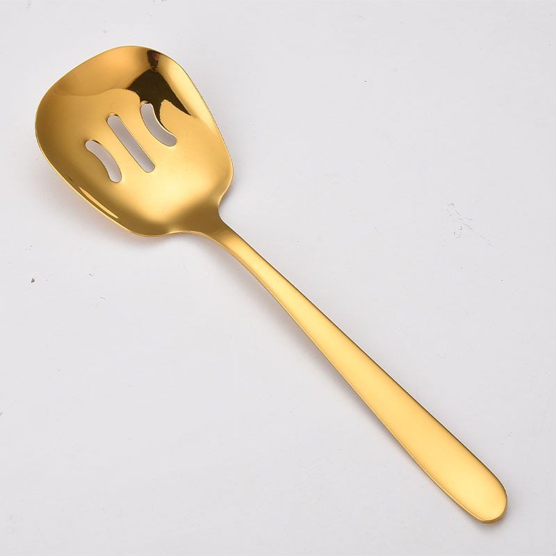 分餐漏勺（金色） · 新月 22cm