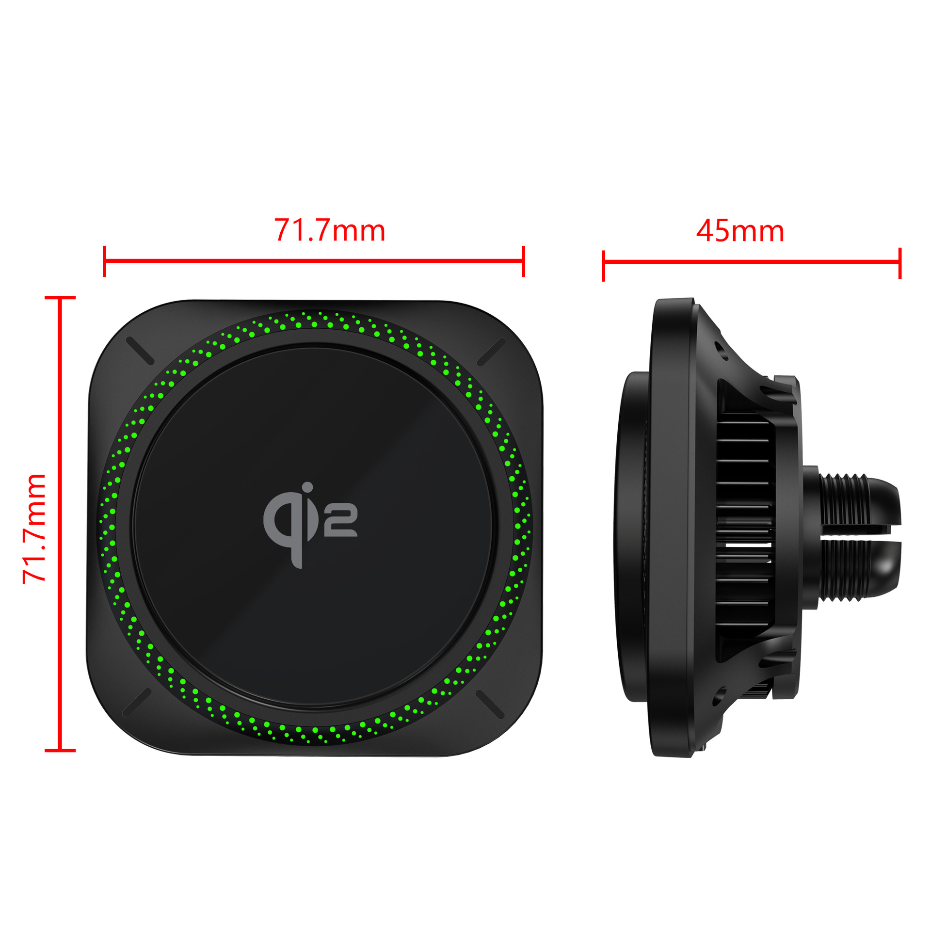 Magnetic semiconductor cooling wireless car charger for Apple iPhone 15/14 series QI2 wireless charger