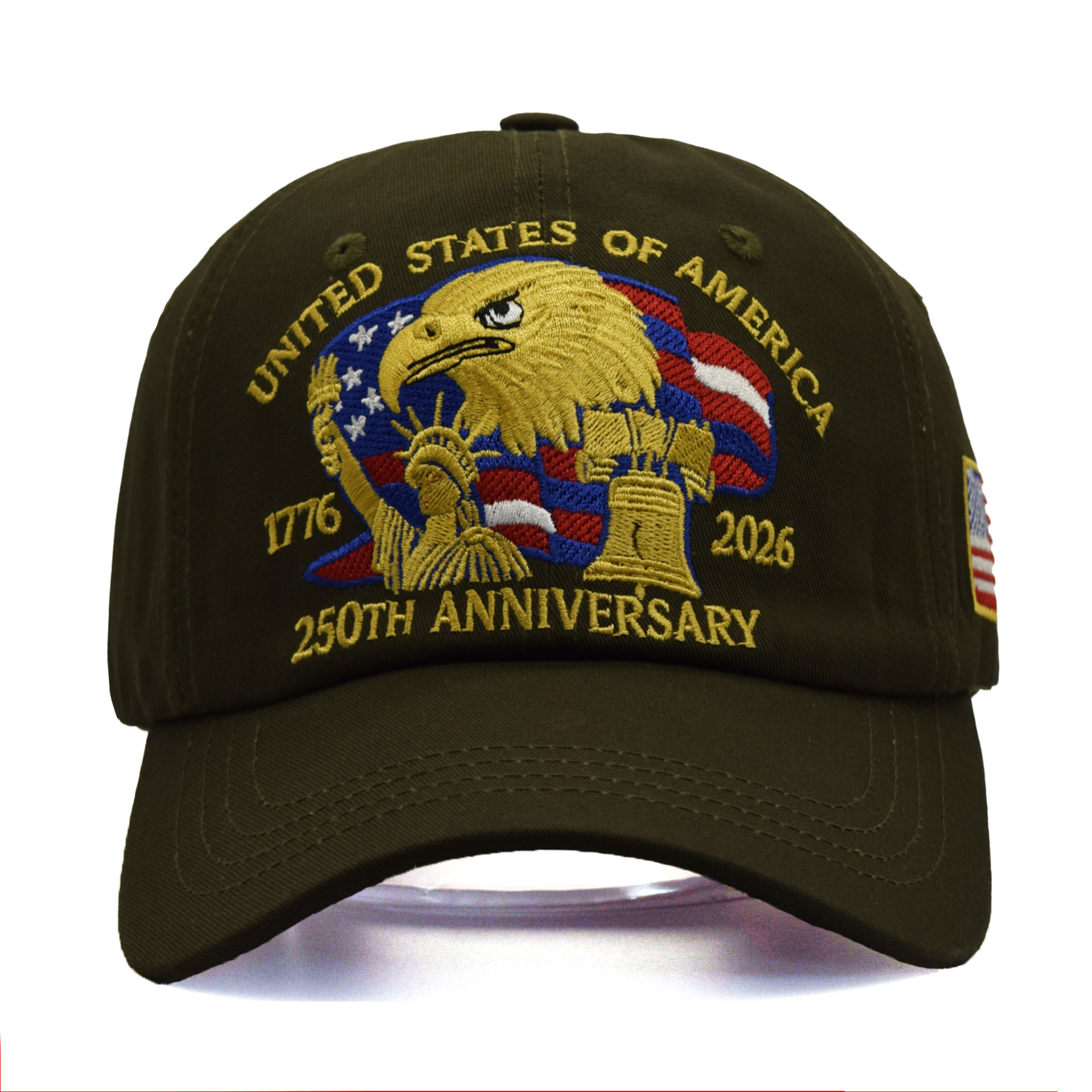 US 250th Anniversary Baseball Cap Statue of Liberty Embroidered Sun-Protective Visor Hat Cap