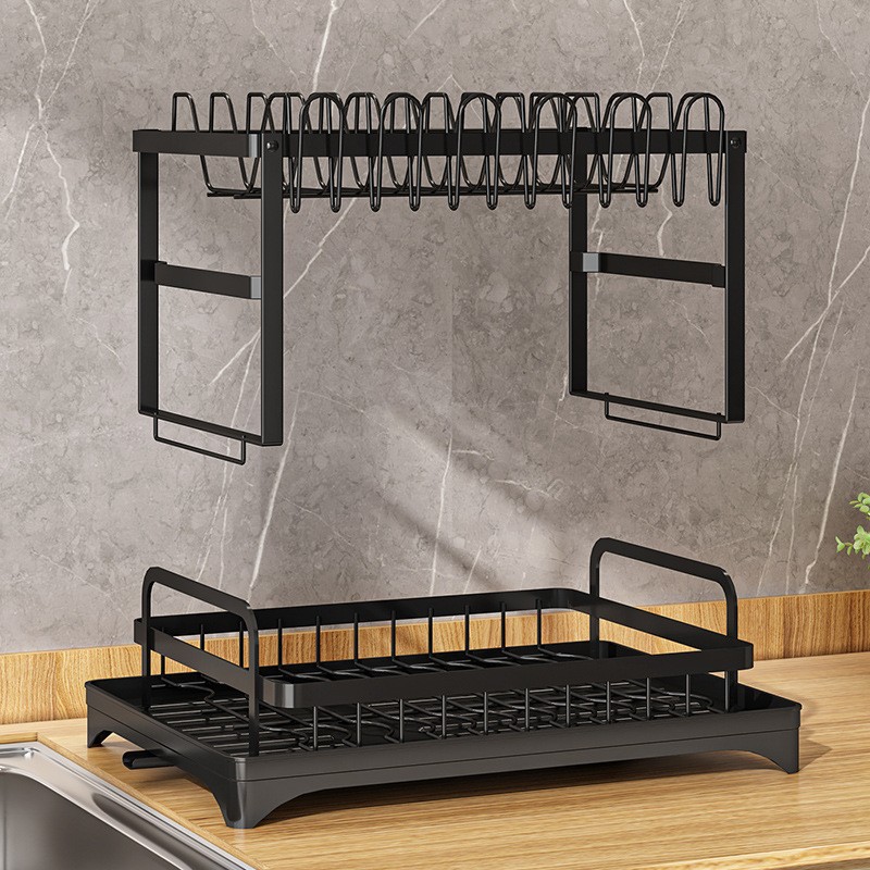 Kitchen Shelving Unit, Dish Rack, Dish Drainer, Cup Holder, Bowl and Chopstick Storage Box, Countertop Bowl Rack