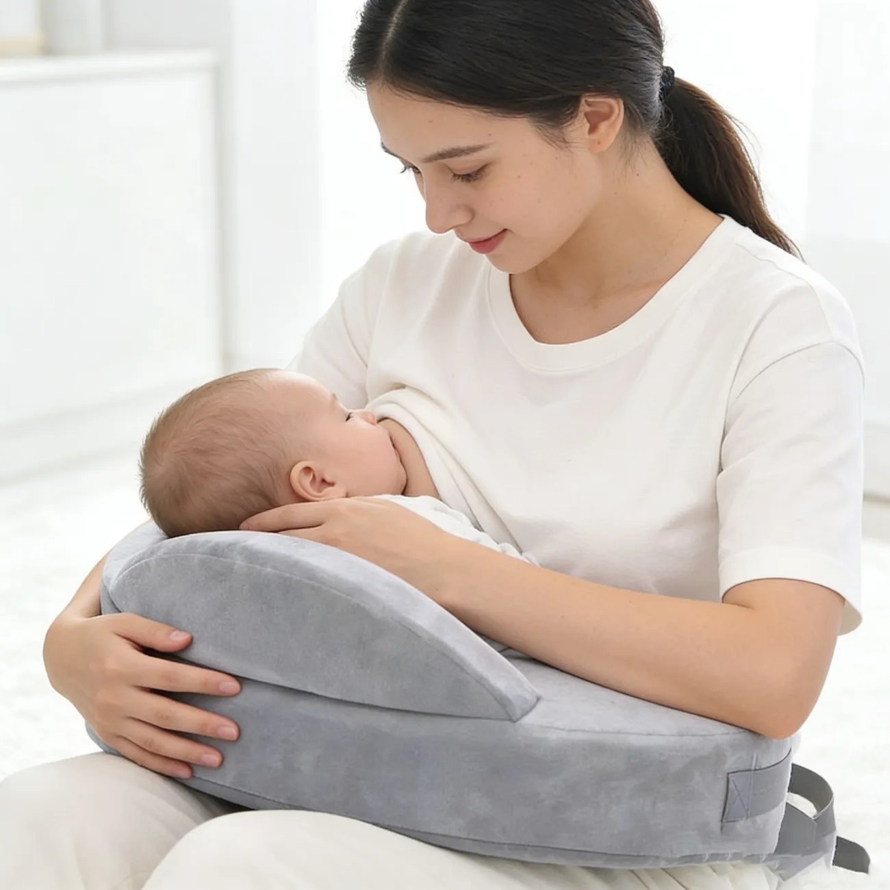 Memory foam pillow core nursing pillow baby pillow feeding pillow multifunctional removable anti-spit up pregnant woman pillow