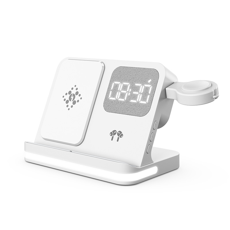 7-in-1 Clock Alarm for Apple Huawei Samsung Phone Watch Earphone Wireless Charger