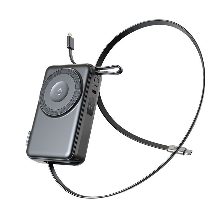 Magnetic Type-C Retractable Cable Power Bank 10000mAh Watch Charger Charger