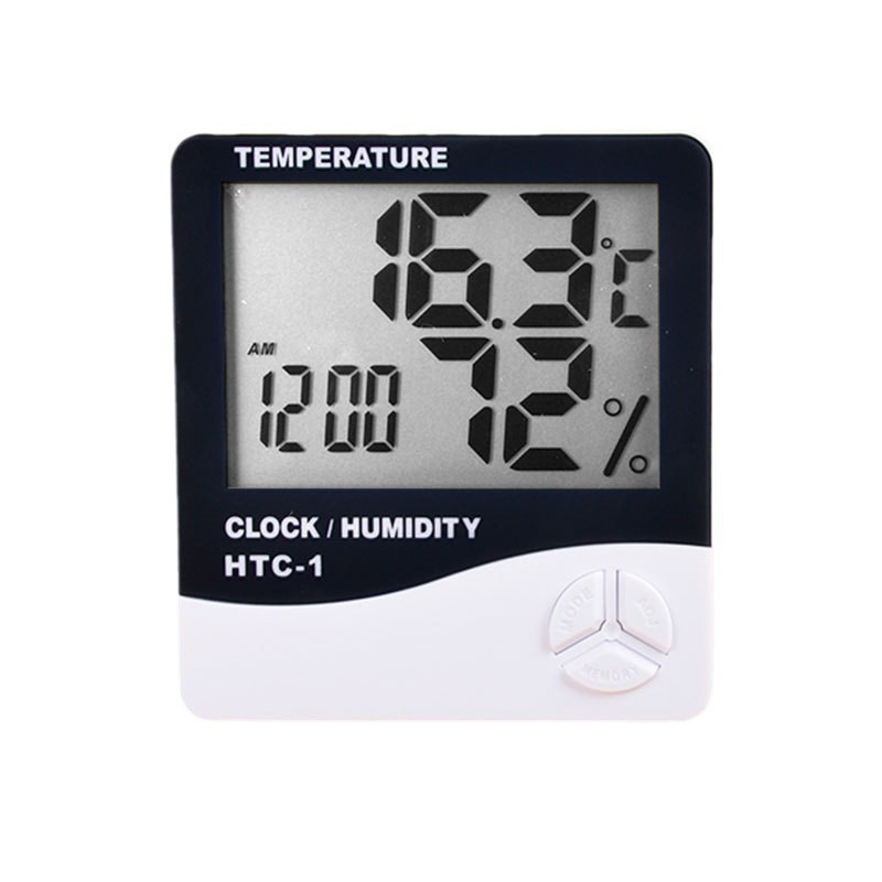 Household thermometer hygrometer htc-1 indoor dry wet electronic clock temperature meter smart industrial digital display thermometer hygrometer